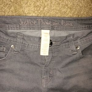 Justice Super Skinny Gray Jeans
